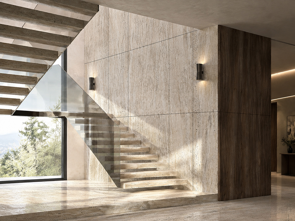 Rome Travertine bathroom application