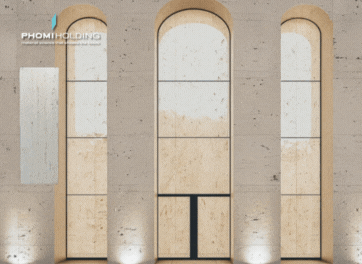 Commercial space exterior wall