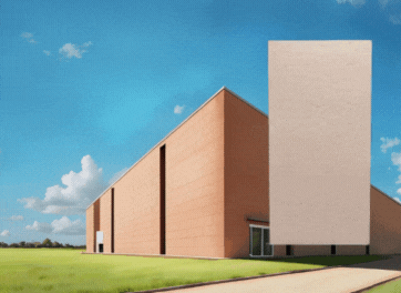 Industrial park exterior wall